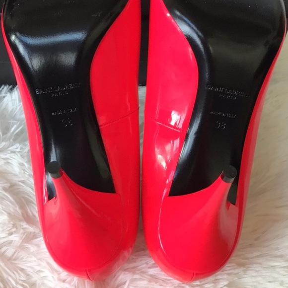 SAINT LAURENT FUSCIA PUMPS. - Picture 5 of 11